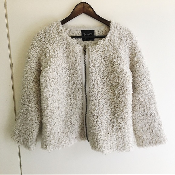 fuzzy jacket zara